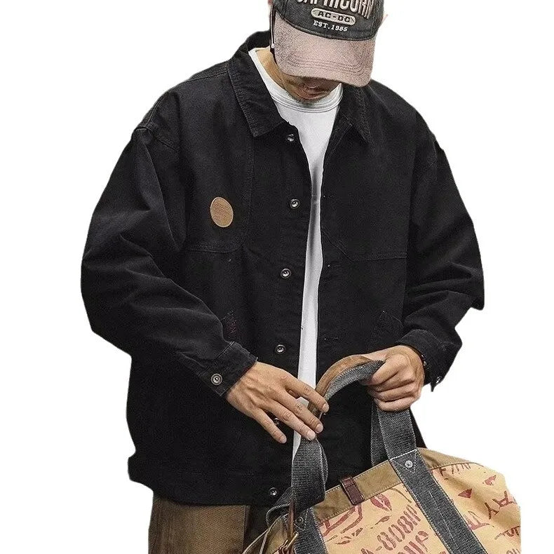 Retro-Cargo-Denimjacke