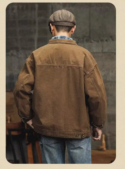 Retro-Cargo-Denimjacke