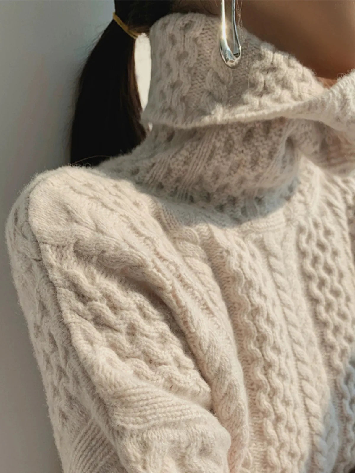 Mia Twist Turtleneck Sweater