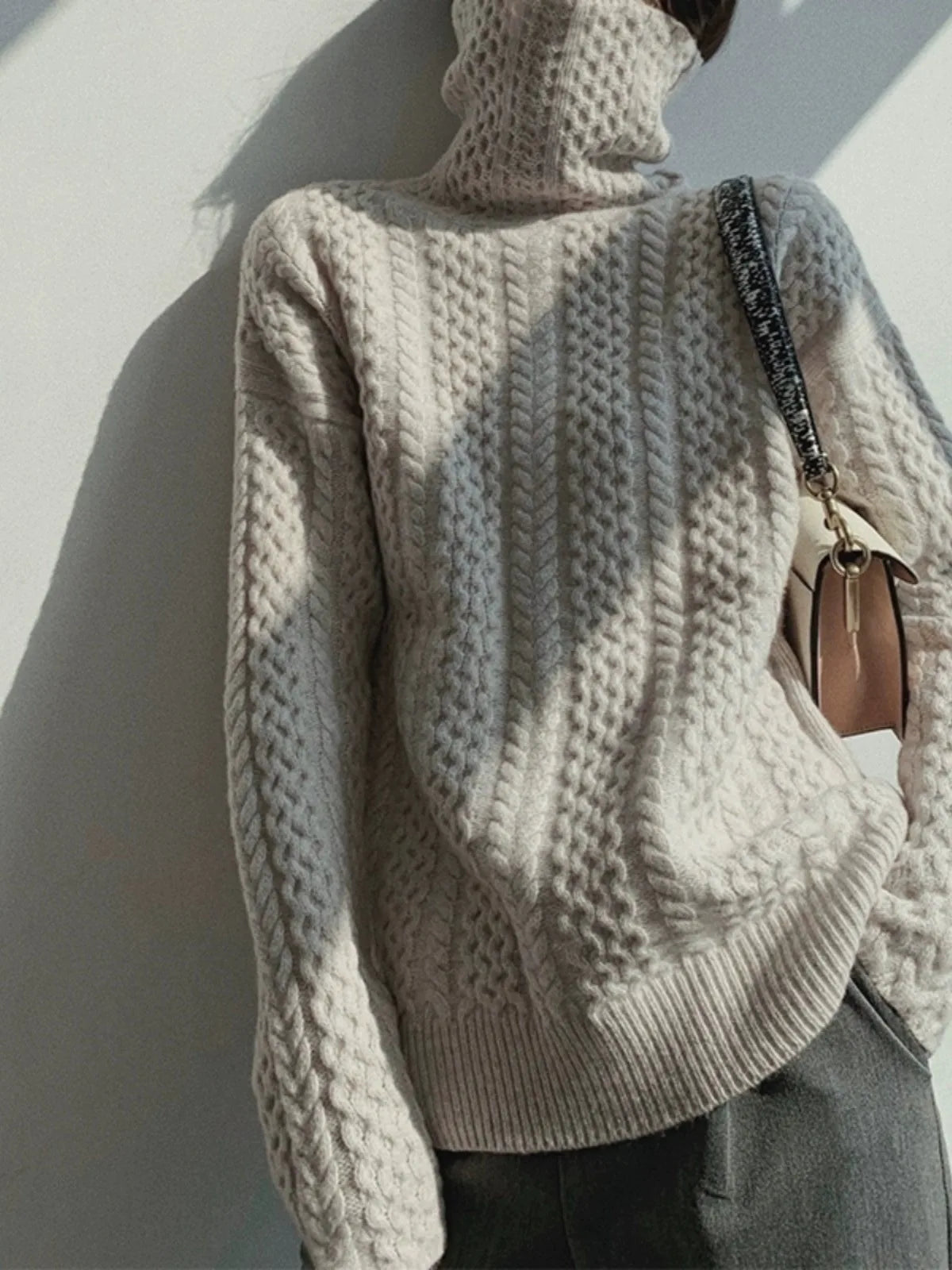 Mia Twist Turtleneck Sweater